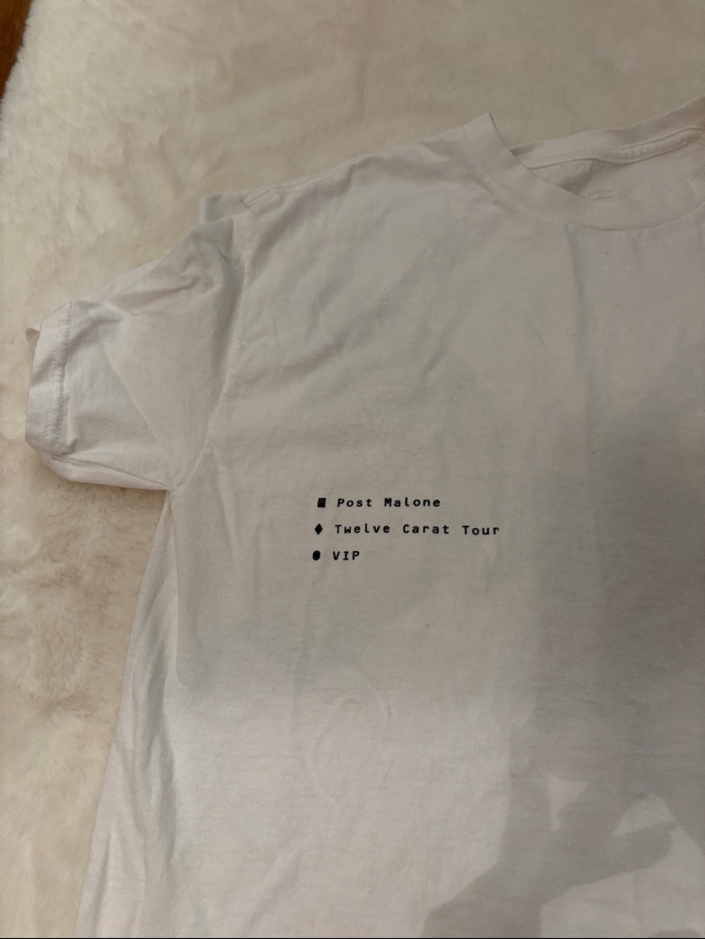 White Tee with Large Black Butterfly Graphic